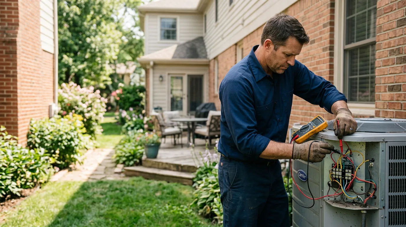 HVAC technician working near Old Washington, OH